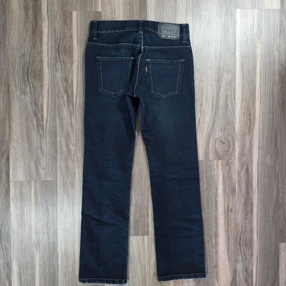 Levis 511 Skinny Jeans Boys Size 10 Reg Dark Wash Indigo Denim 25x25